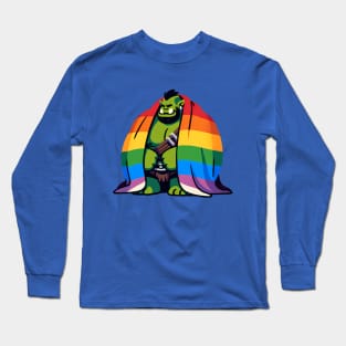 Comfy Womfy Pride Orc Husbando LGBTQ Rainbow Long Sleeve T-Shirt